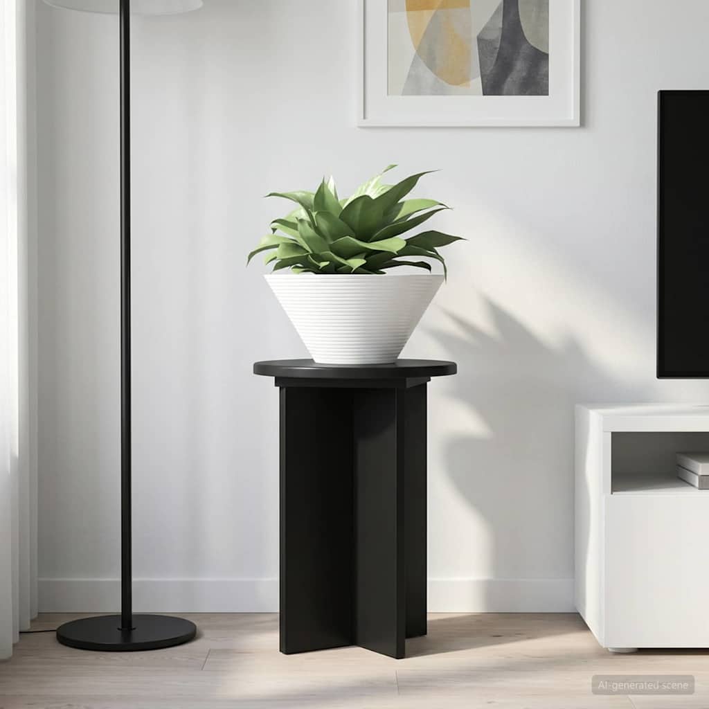 vidaXL Stojak na rośliny 2 pcs Czarny Ø29,5 x 40 cm