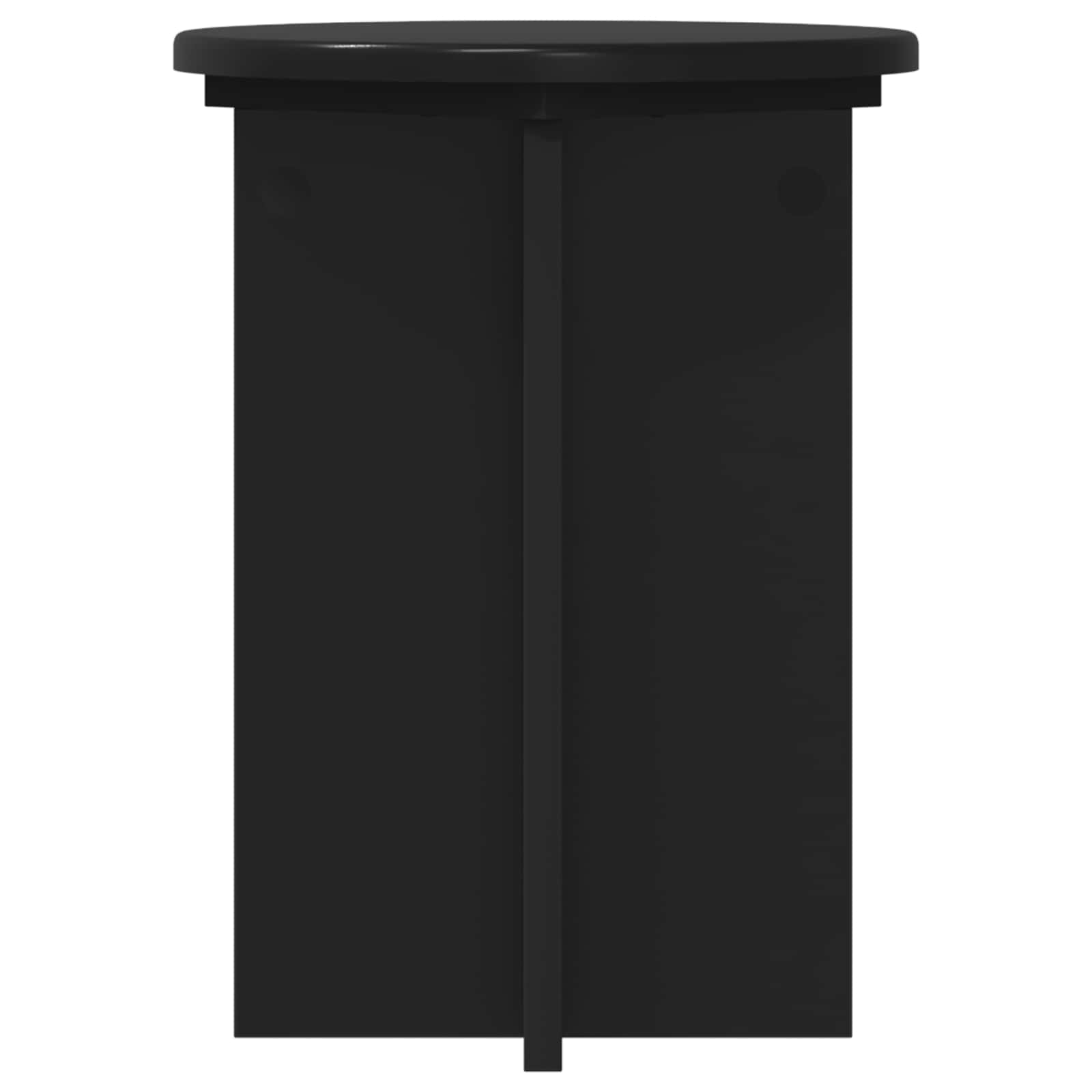 vidaXL Stojak na rośliny 2 pcs Czarny Ø29,5 x 40 cm
