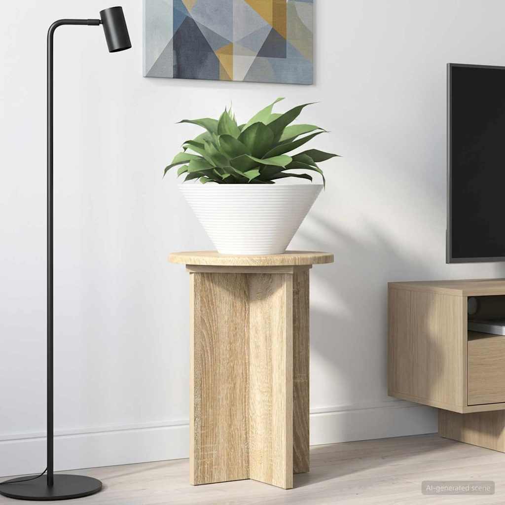 vidaXL Stojak na rośliny 2 pcs dąb Sonoma Ø29,5 x 40 cm