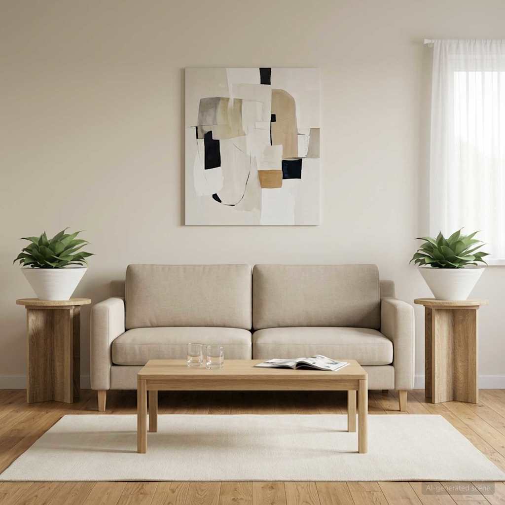 vidaXL Stojak na rośliny 2 pcs dąb Sonoma Ø29,5 x 40 cm
