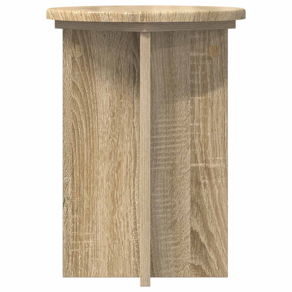 vidaXL Stojak na rośliny 2 pcs dąb Sonoma Ø29,5 x 40 cm