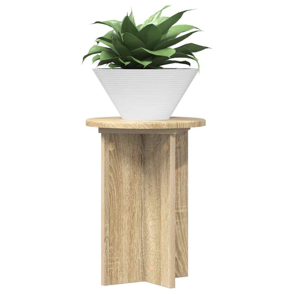 vidaXL Stojak na rośliny 2 pcs dąb Sonoma Ø29,5 x 40 cm