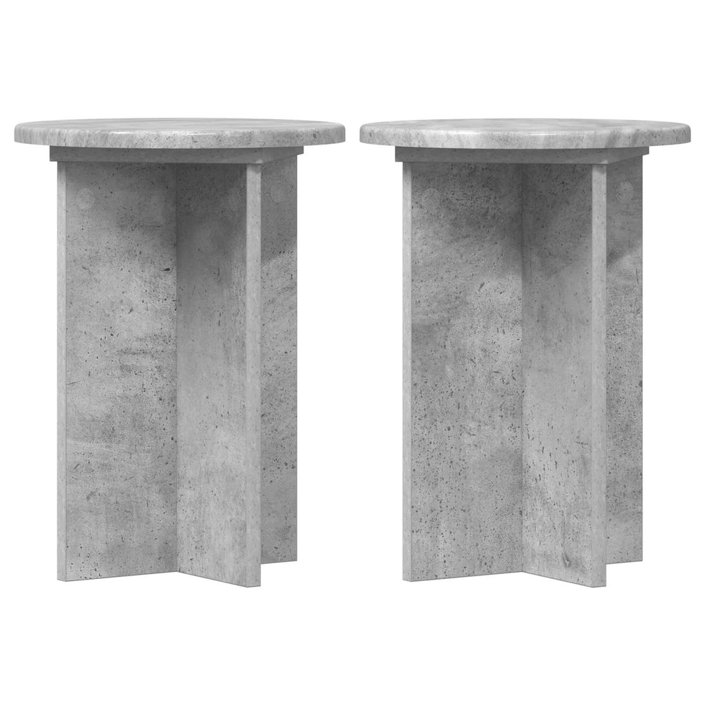 vidaXL Stojak na rośliny 2 pcs Betonowy szary Ø29,5 x 40 cm