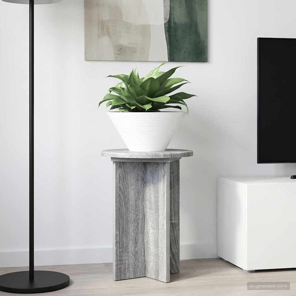 vidaXL Stojak na rośliny 2 pcs Szary Sonoma Ø29,5 x 40 cm