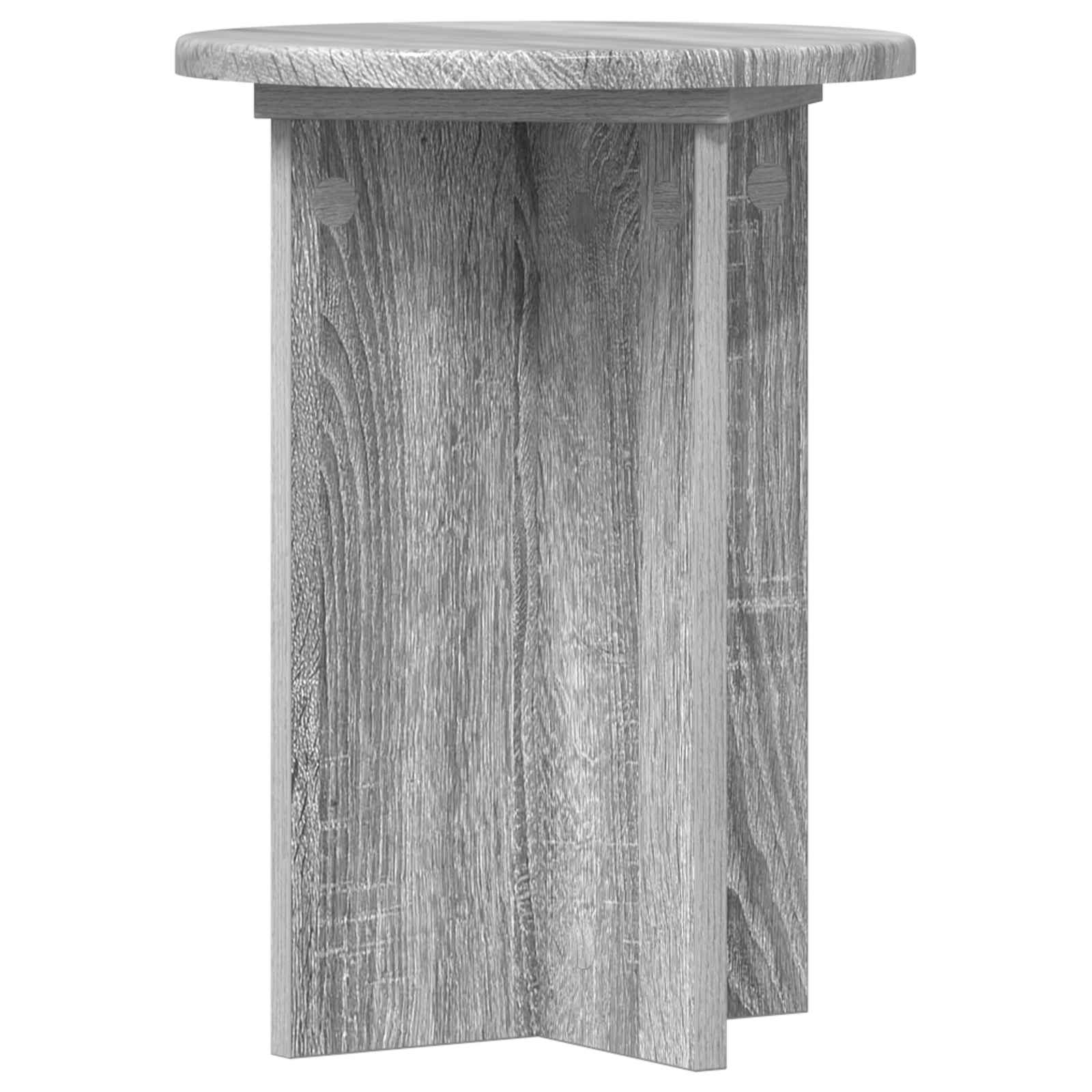 vidaXL Stojak na rośliny 2 pcs Szary Sonoma Ø29,5 x 40 cm