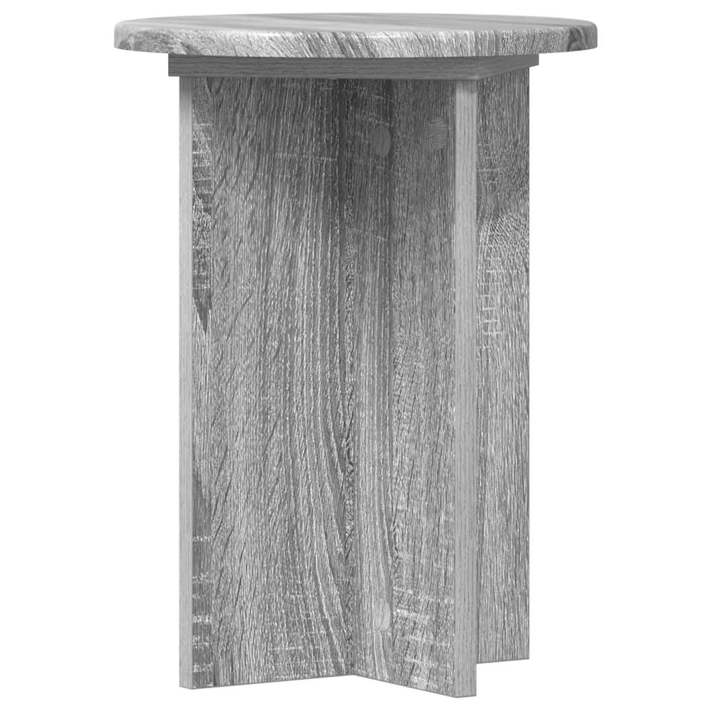 vidaXL Stojak na rośliny 2 pcs Szary Sonoma Ø29,5 x 40 cm