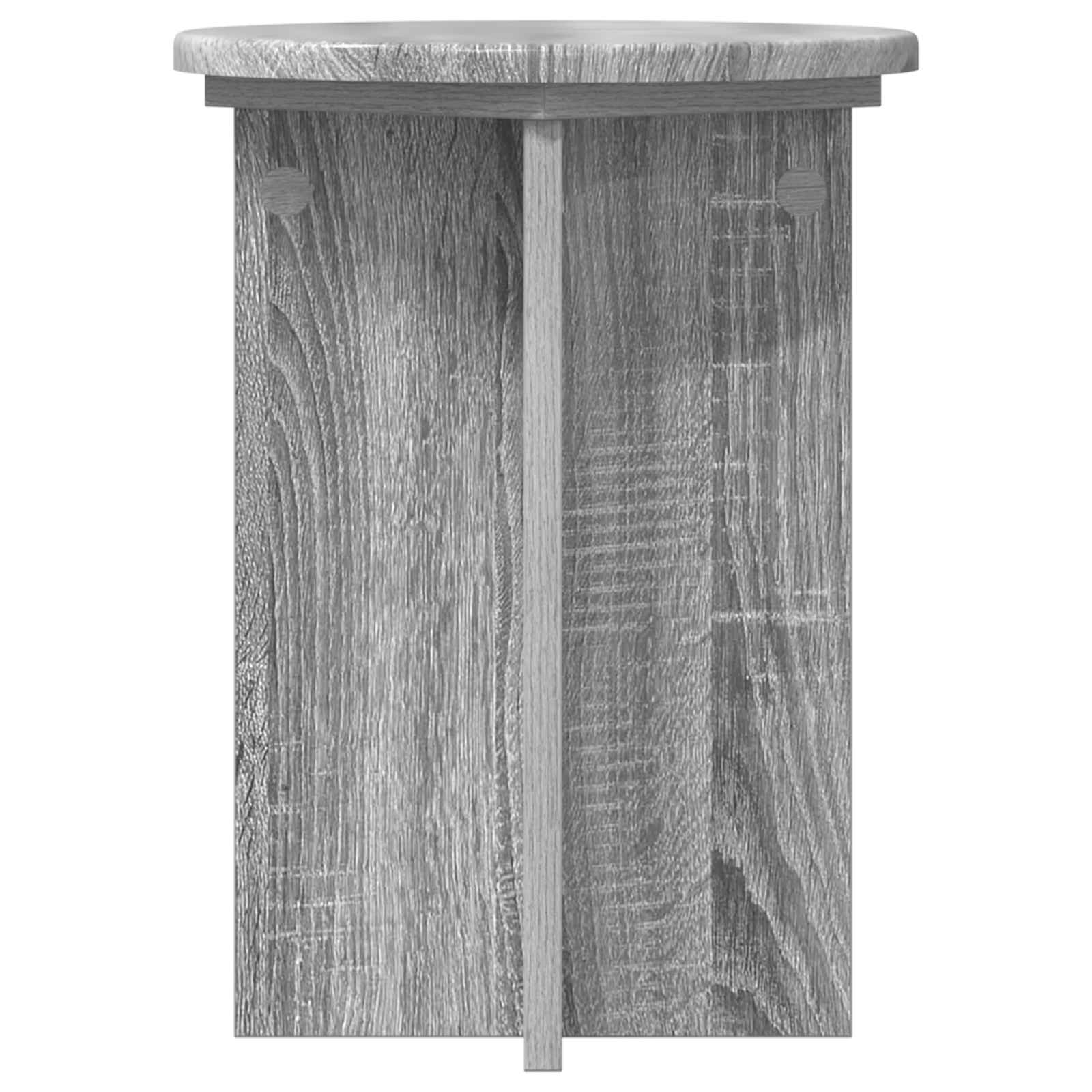 vidaXL Stojak na rośliny 2 pcs Szary Sonoma Ø29,5 x 40 cm