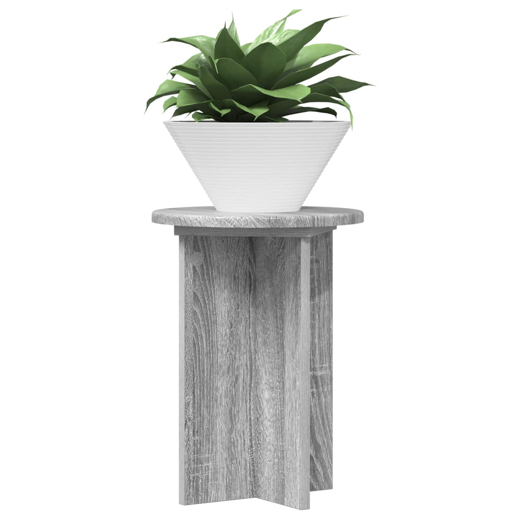 vidaXL Stojak na rośliny 2 pcs Szary Sonoma Ø29,5 x 40 cm