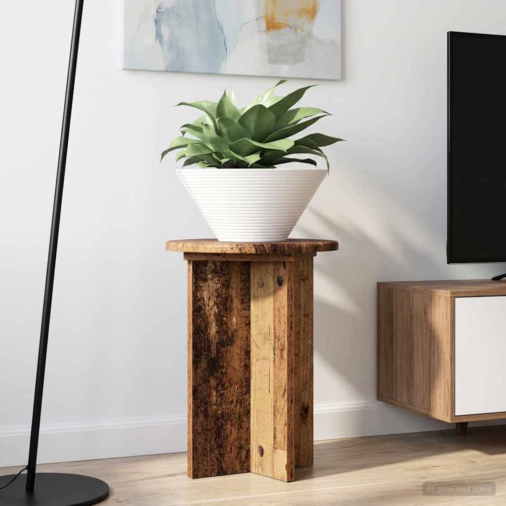 vidaXL Stojak na rośliny 2 pcs Stare drewno Ø29,5 x 40 cm