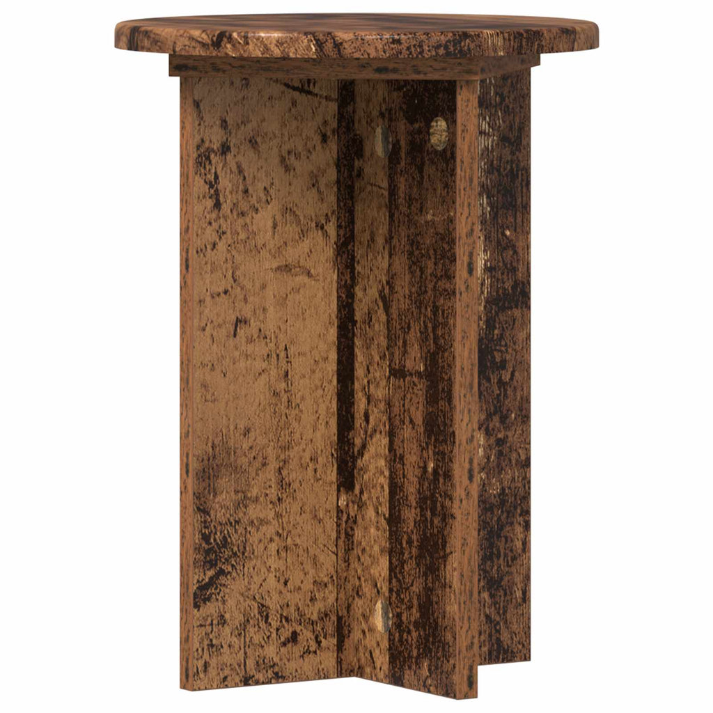 vidaXL Stojak na rośliny 2 pcs Stare drewno Ø29,5 x 40 cm