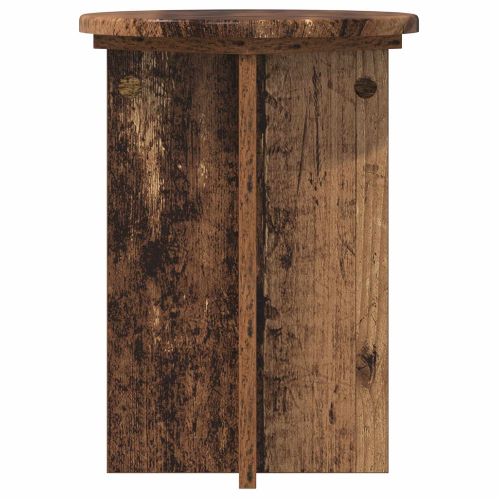 vidaXL Stojak na rośliny 2 pcs Stare drewno Ø29,5 x 40 cm