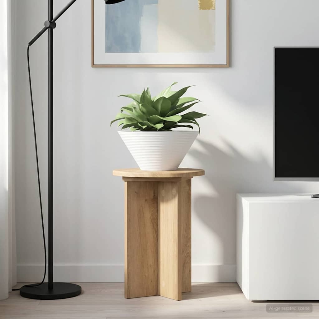 vidaXL Stojak na rośliny 2 pcs Dąb artisan Ø29,5 x 40 cm