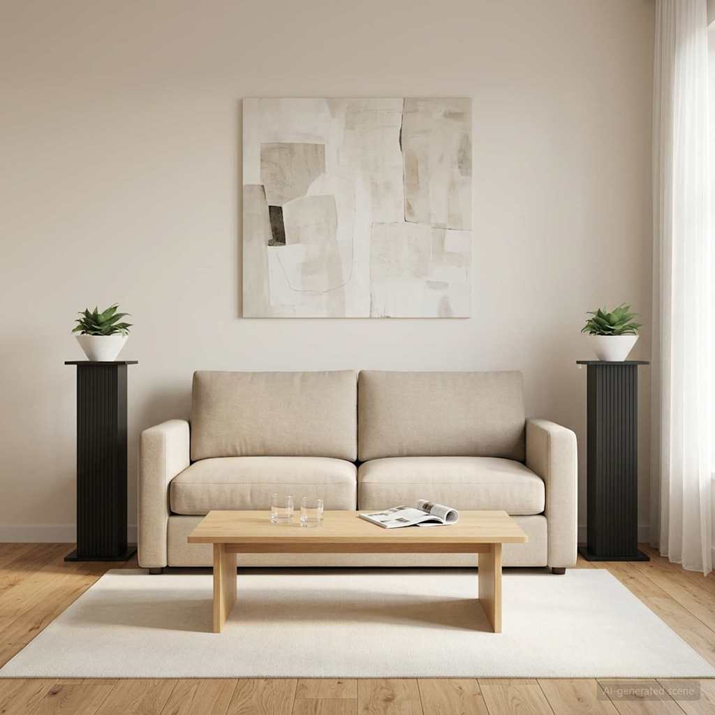 vidaXL Stojak na rośliny 2 pcs Czarny 30,5 x 30 x 100,5 cm