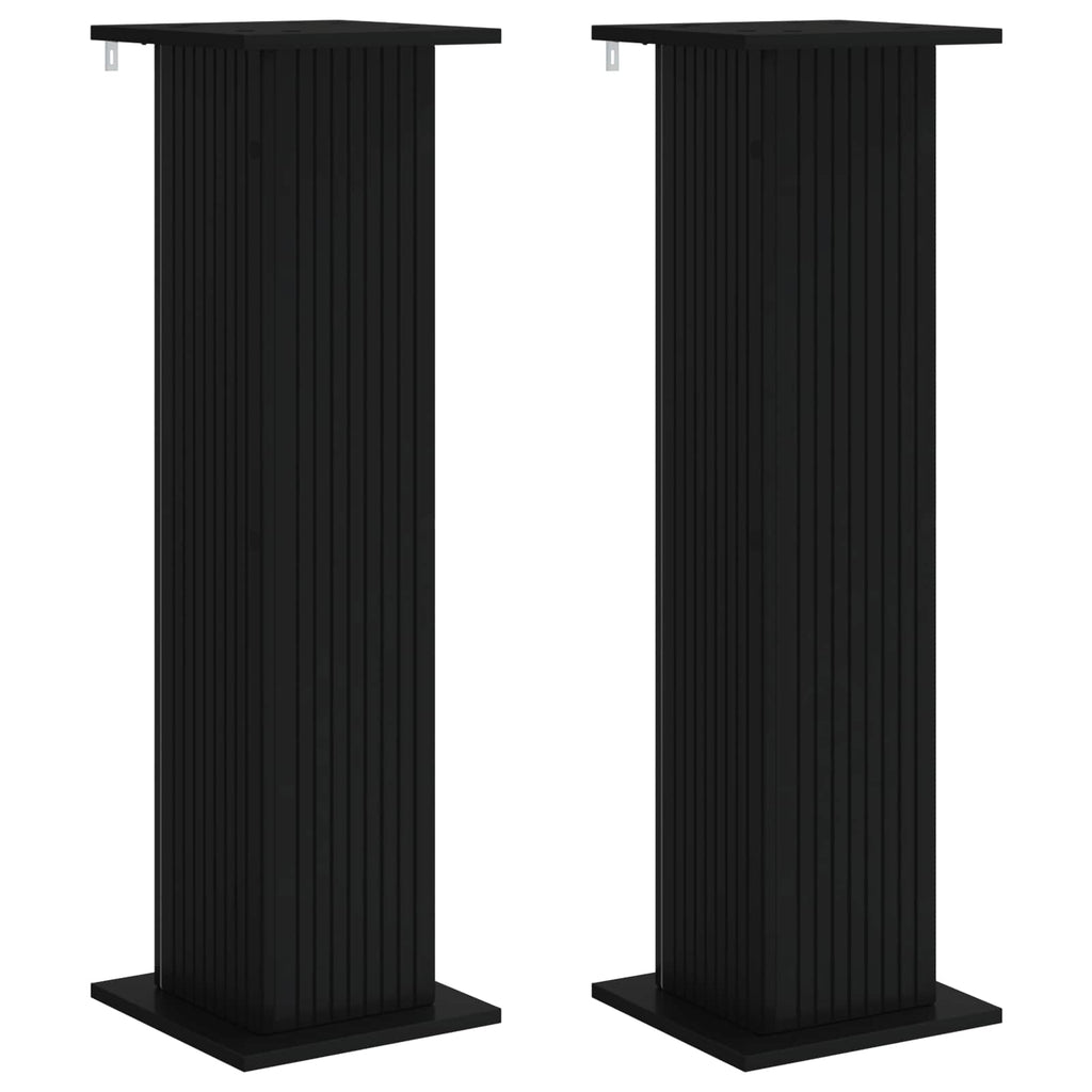 vidaXL Stojak na rośliny 2 pcs Czarny 30,5 x 30 x 100,5 cm
