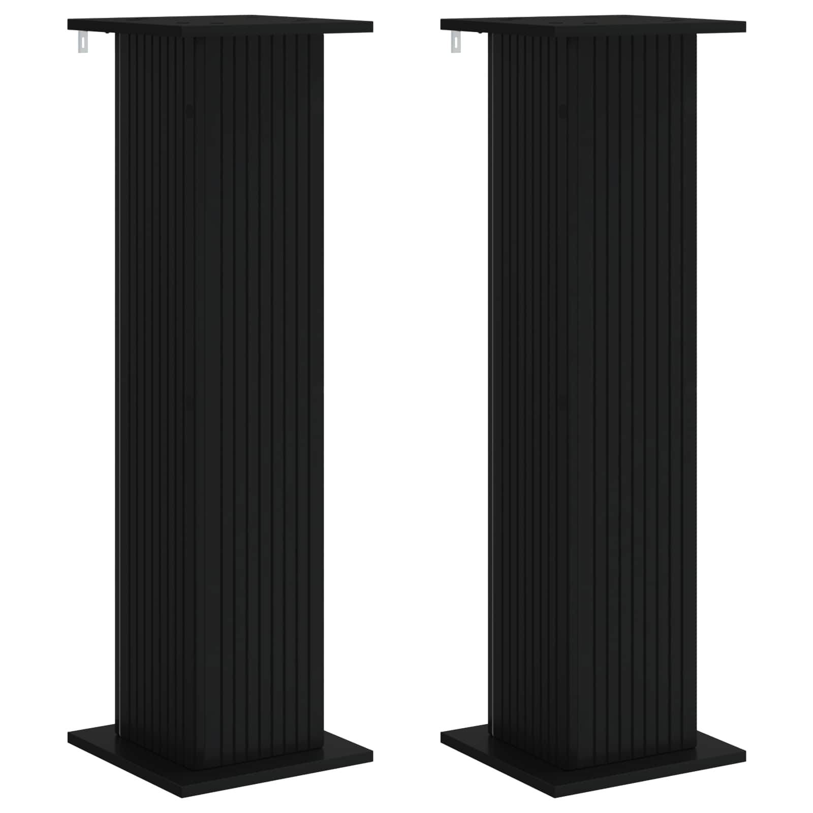 vidaXL Stojak na rośliny 2 pcs Czarny 30,5 x 30 x 100,5 cm