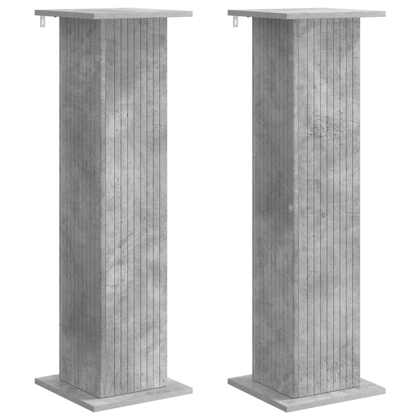 vidaXL Stojak na rośliny 2 pcs Betonowy szary 30,5 x 30 x 100,5 cm