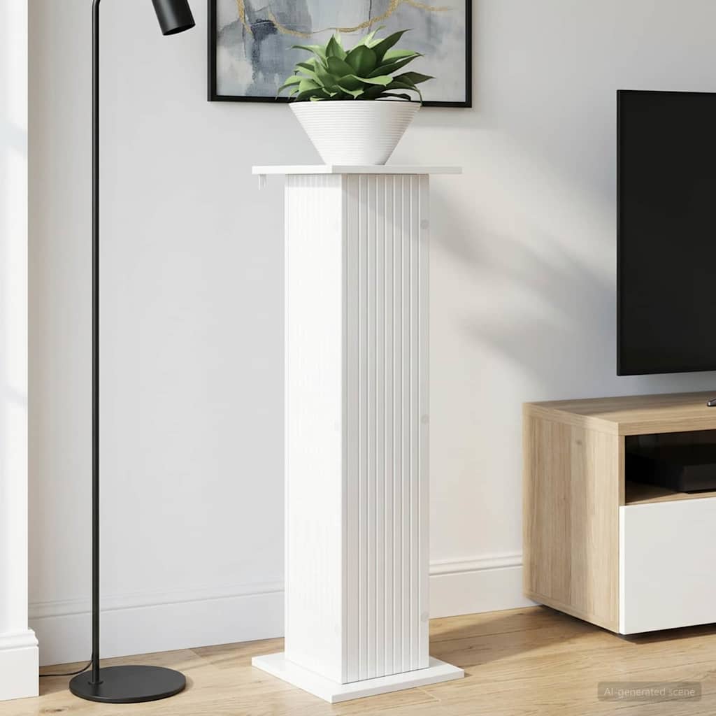 vidaXL Stojak na rośliny Biały wysoki połysk 30,5 x 30 x 100,5 cm