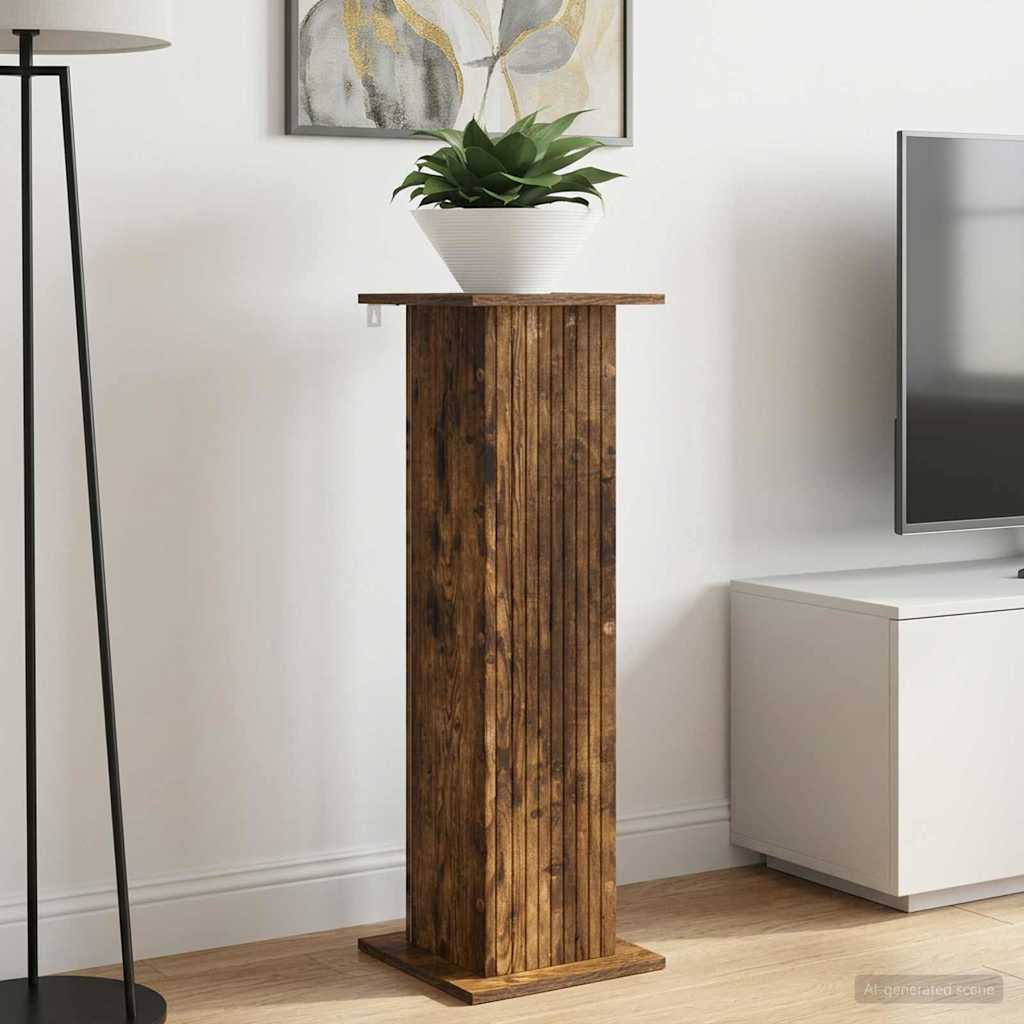 vidaXL Stojak na rośliny 2 pcs Dąb wędzony 30,5 x 30 x 100,5 cm