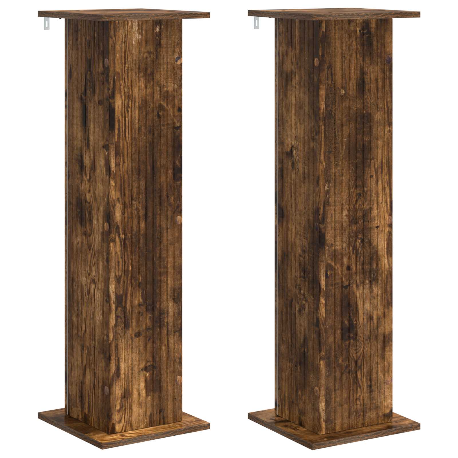 vidaXL Stojak na rośliny 2 pcs Dąb wędzony 30,5 x 30 x 100,5 cm