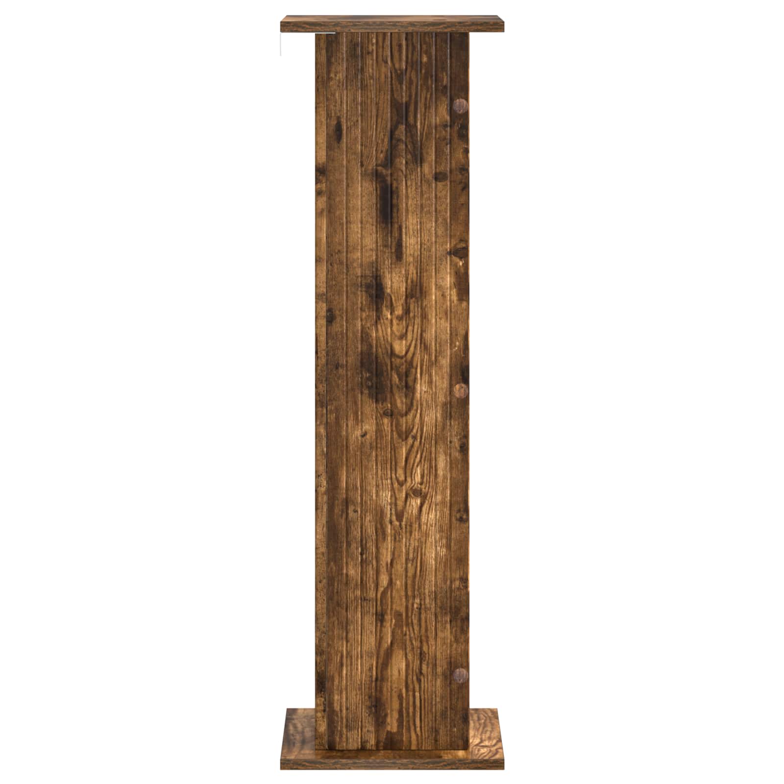 vidaXL Stojak na rośliny 2 pcs Dąb wędzony 30,5 x 30 x 100,5 cm