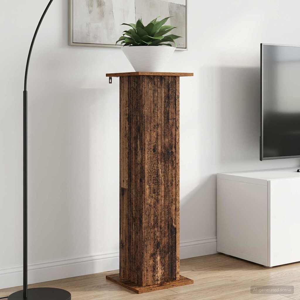 vidaXL Stojak na rośliny 2 pcs Stare drewno 30,5 x 30 x 100,5 cm