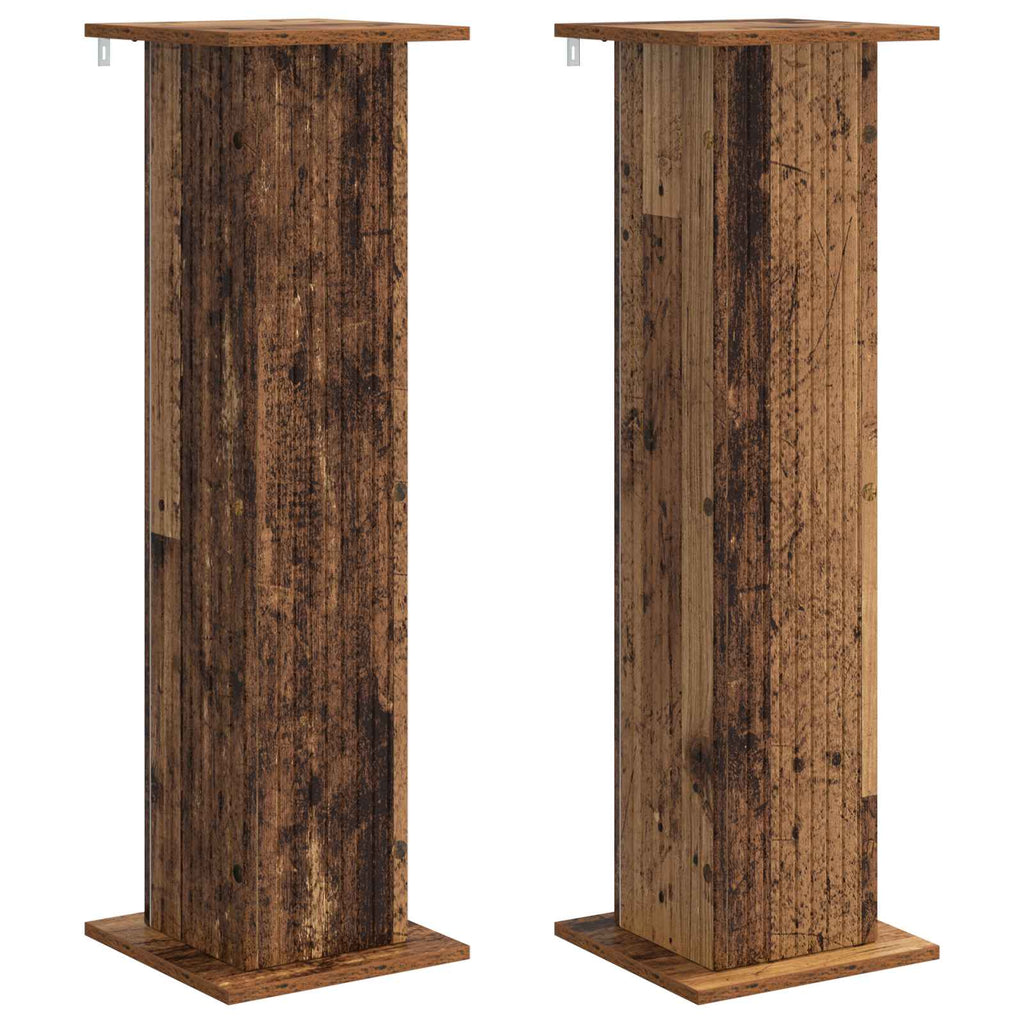 vidaXL Stojak na rośliny 2 pcs Stare drewno 30,5 x 30 x 100,5 cm
