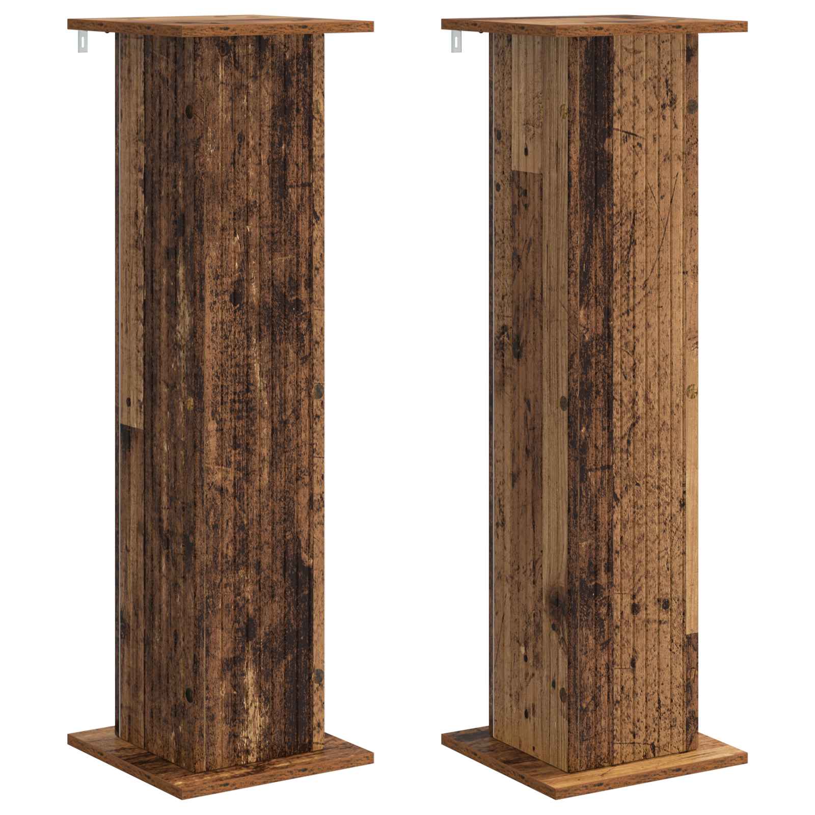 vidaXL Stojak na rośliny 2 pcs Stare drewno 30,5 x 30 x 100,5 cm
