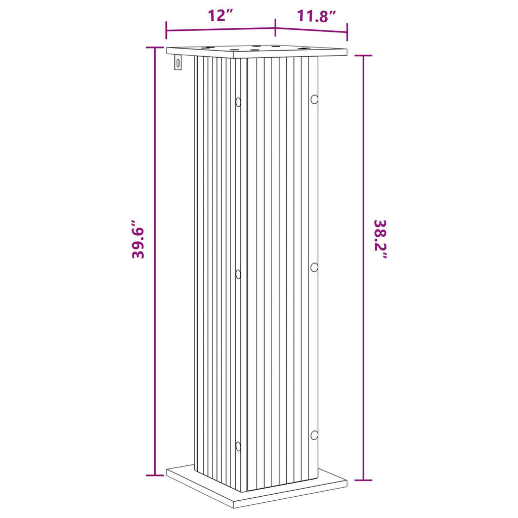 vidaXL Stojak na rośliny 2 pcs Stare drewno 30,5 x 30 x 100,5 cm