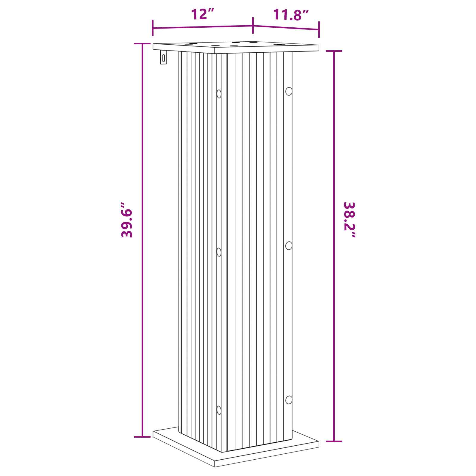 vidaXL Stojak na rośliny 2 pcs Stare drewno 30,5 x 30 x 100,5 cm