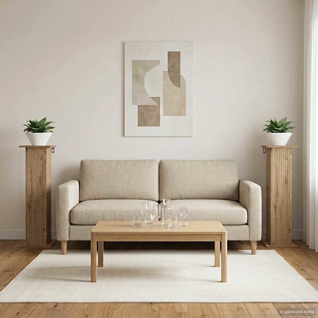 vidaXL Stojak na rośliny 2 pcs Dąb artisan 30,5 x 30 x 100,5 cm