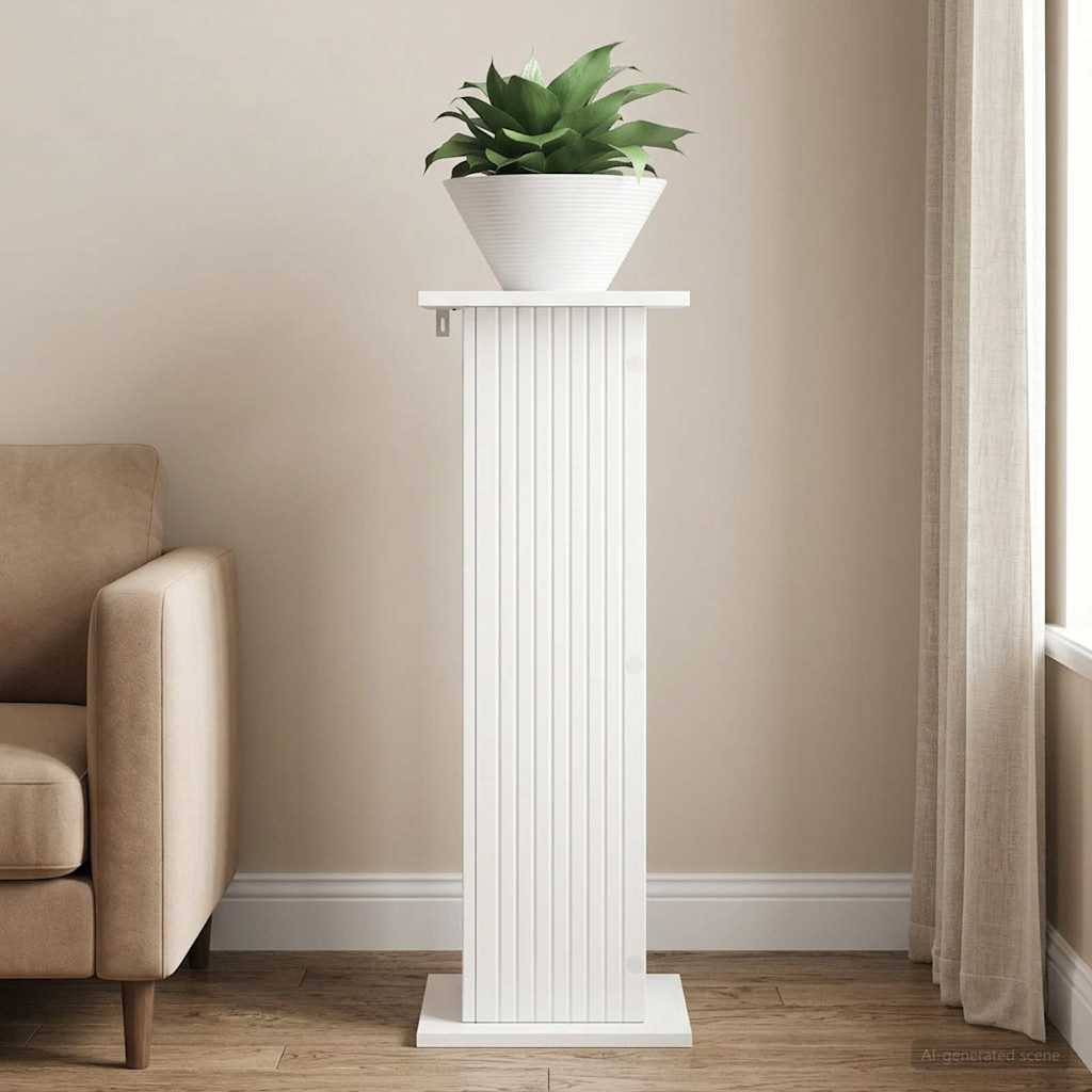 vidaXL Stojak na rośliny Biały 30,5 x 30 x 80,5 cm Drewno inżynieryjne