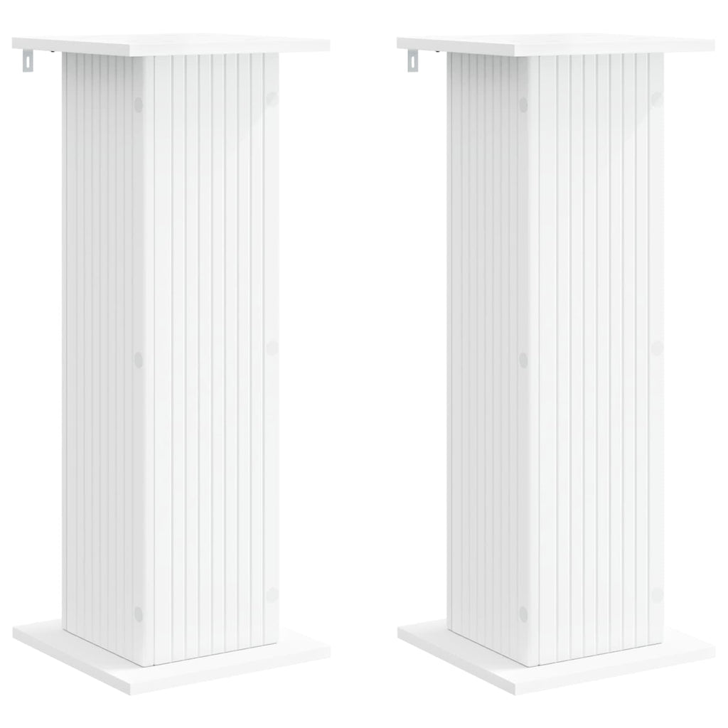 vidaXL Stojak na rośliny 2 pcs Biały 30,5 x 30 x 80,5 cm