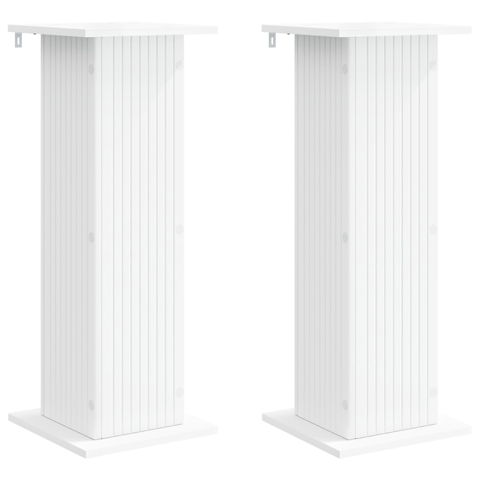 vidaXL Stojak na rośliny 2 pcs Biały 30,5 x 30 x 80,5 cm