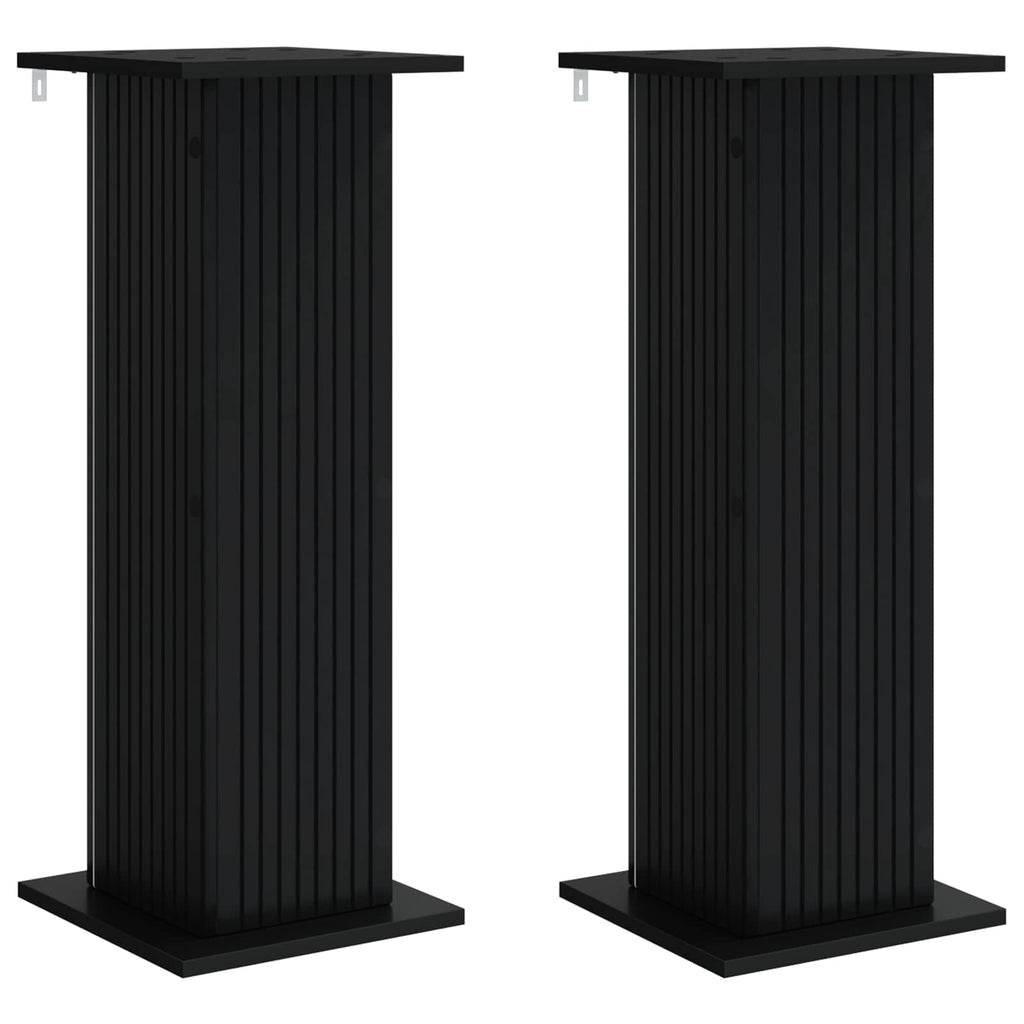 vidaXL Stojak na rośliny 2 pcs Czarny 30,5 x 30 x 80,5 cm