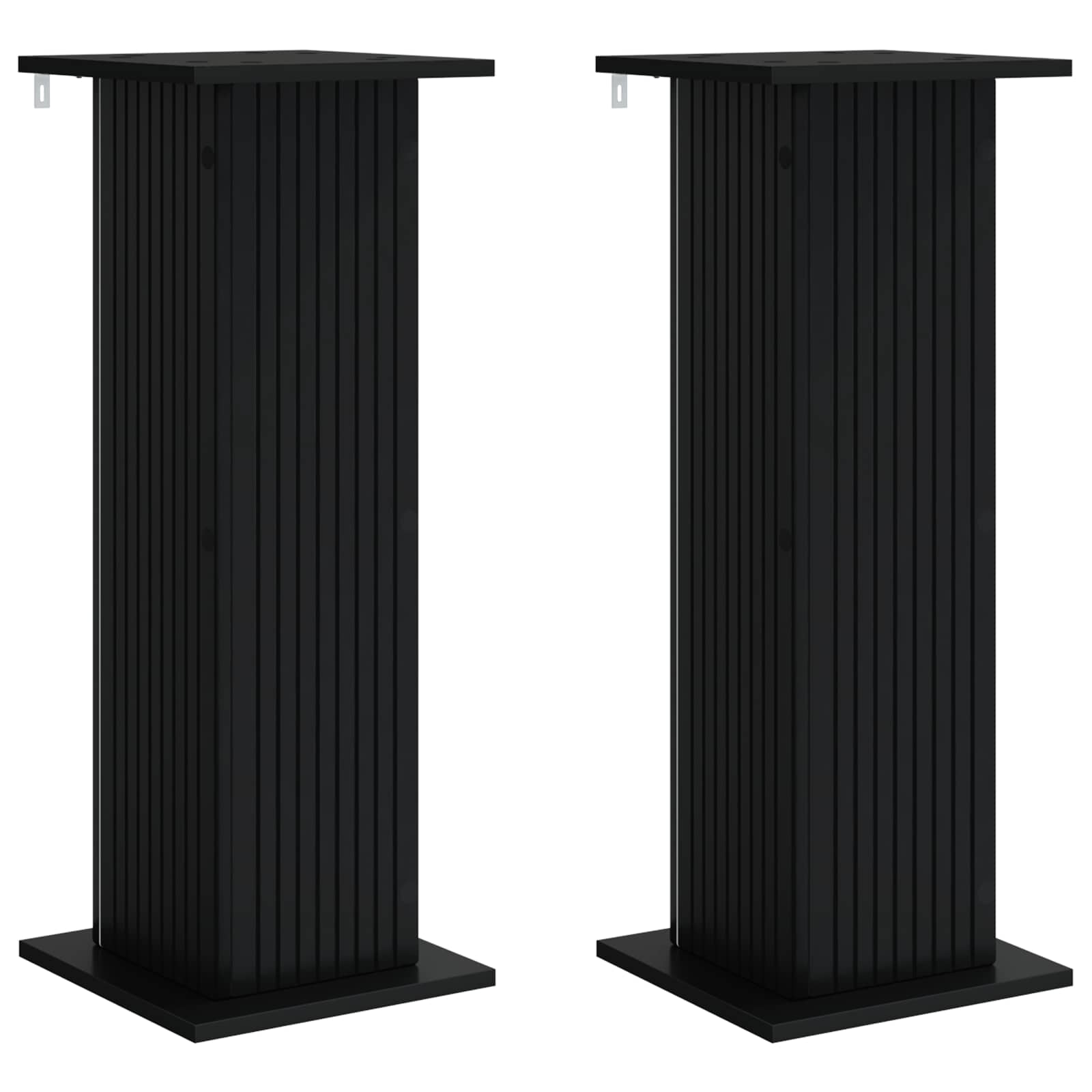 vidaXL Stojak na rośliny 2 pcs Czarny 30,5 x 30 x 80,5 cm