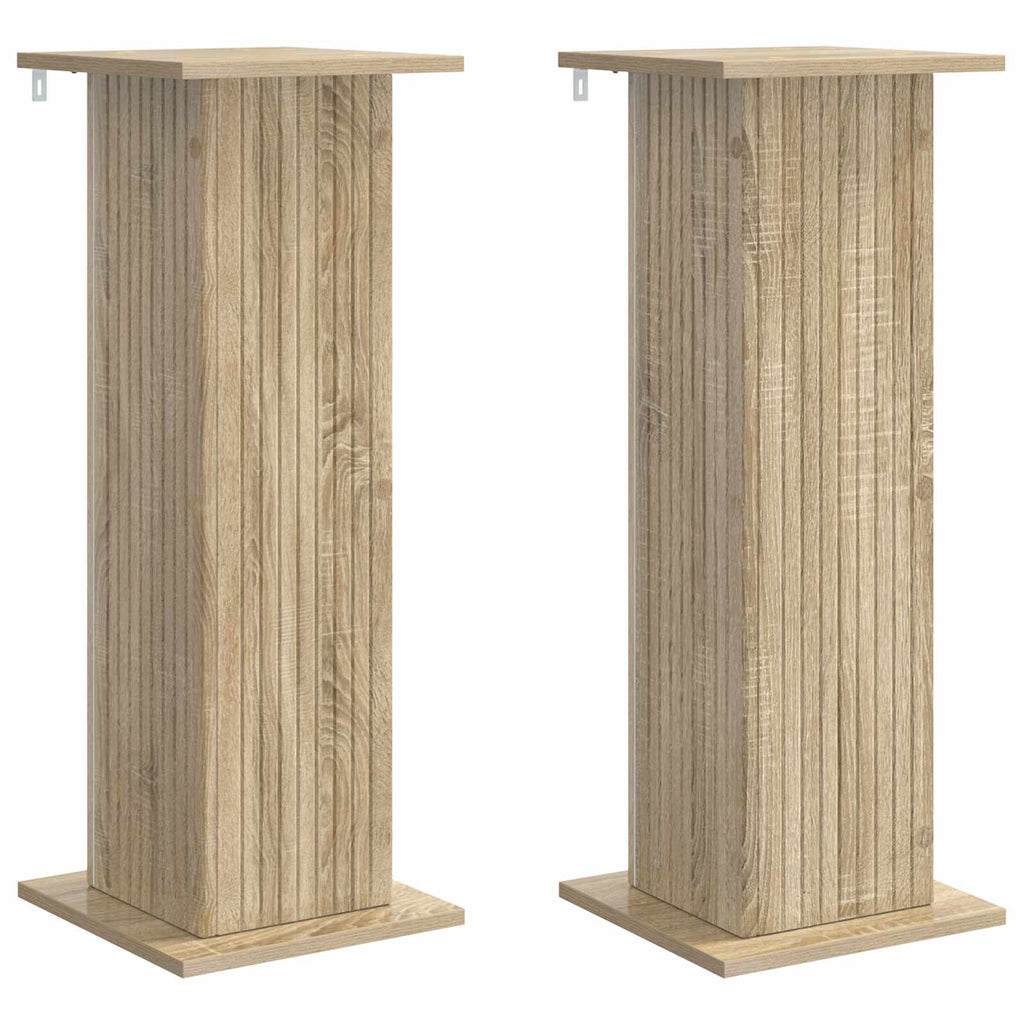 vidaXL Stojak na rośliny 2 pcs dąb Sonoma 30,5 x 30 x 80,5 cm