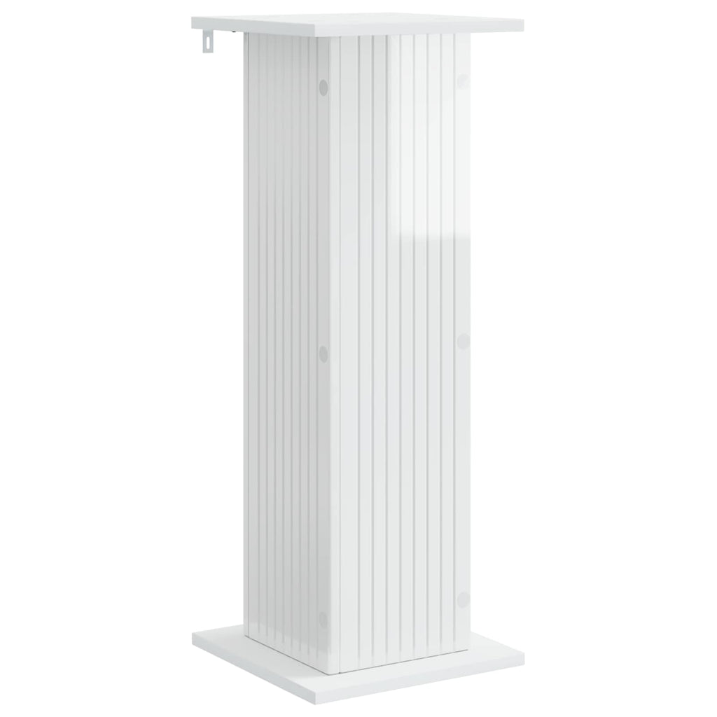 vidaXL Stojak na rośliny Biały wysoki połysk 30,5 x 30 x 80,5 cm
