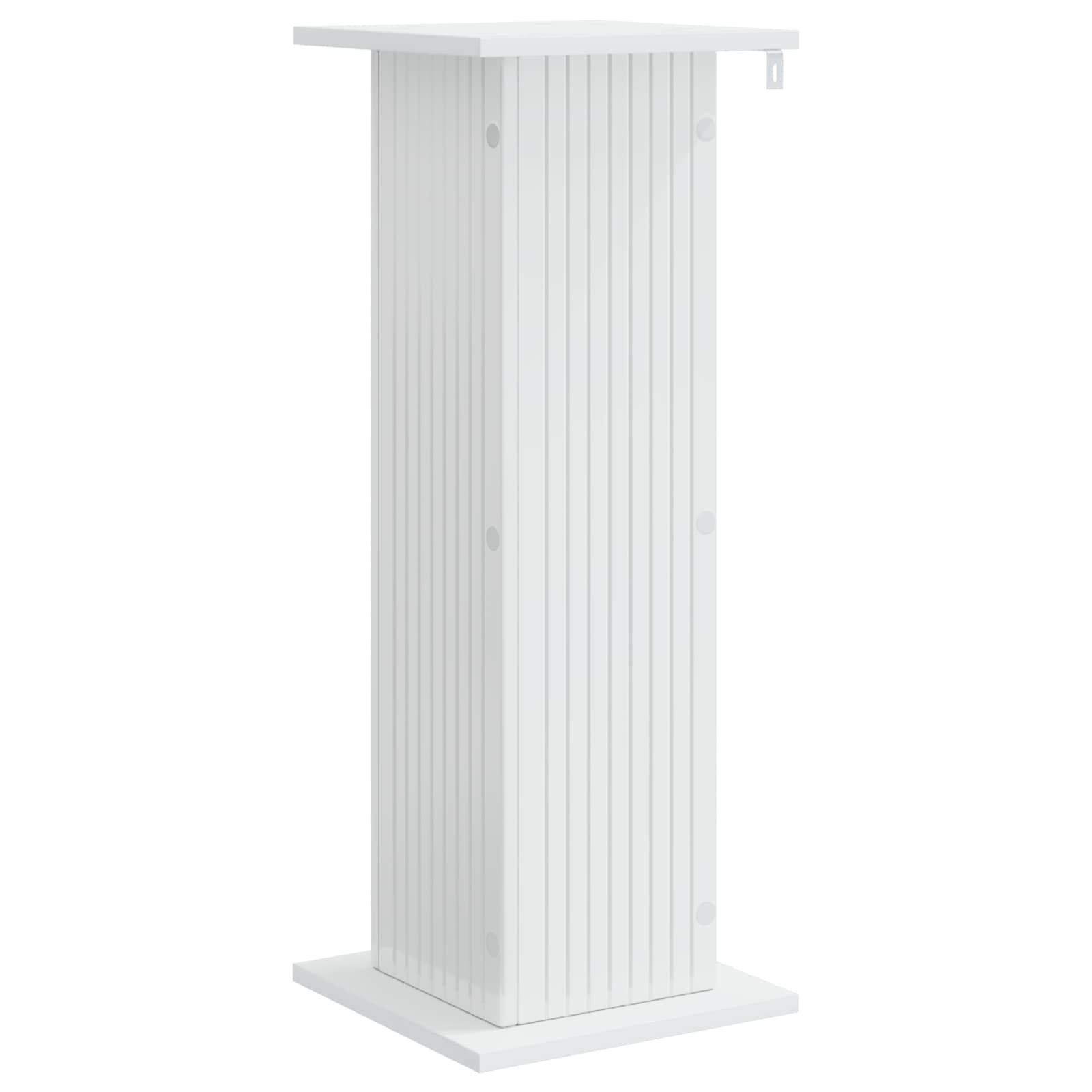 vidaXL Stojak na rośliny Biały wysoki połysk 30,5 x 30 x 80,5 cm