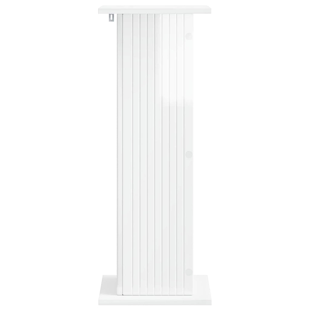 vidaXL Stojak na rośliny Biały wysoki połysk 30,5 x 30 x 80,5 cm