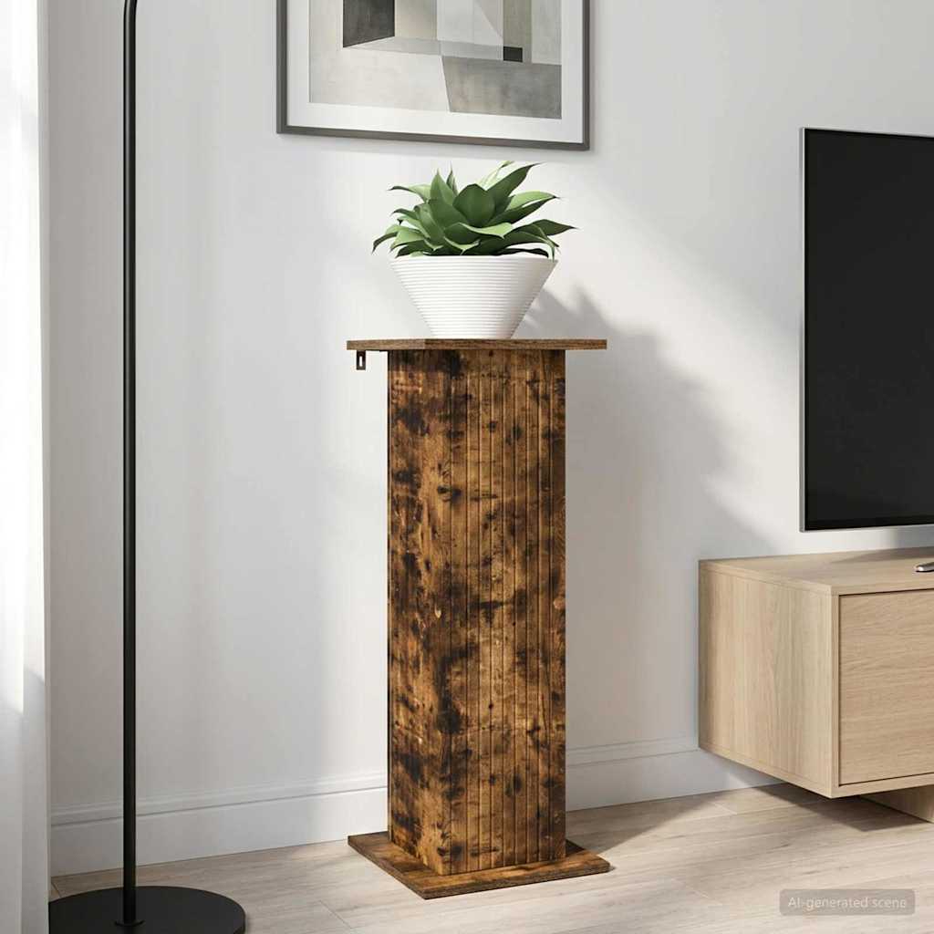 vidaXL Stojak na rośliny 2 szt. Dąb wędzony 30,5 x 30 x 80,5 cm