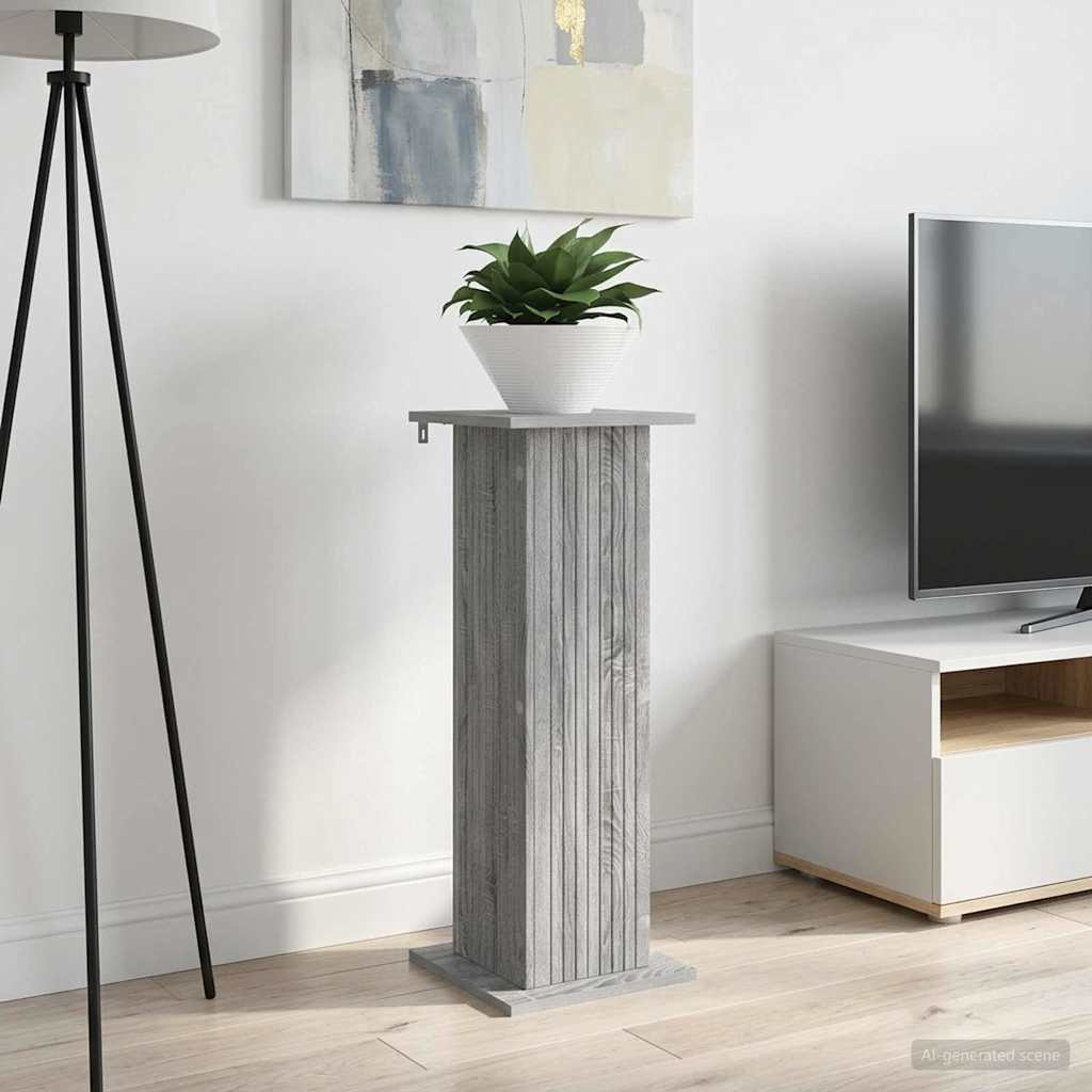 vidaXL Stojak na rośliny 2 pcs Szary Sonoma 30,5 x 30 x 80,5 cm