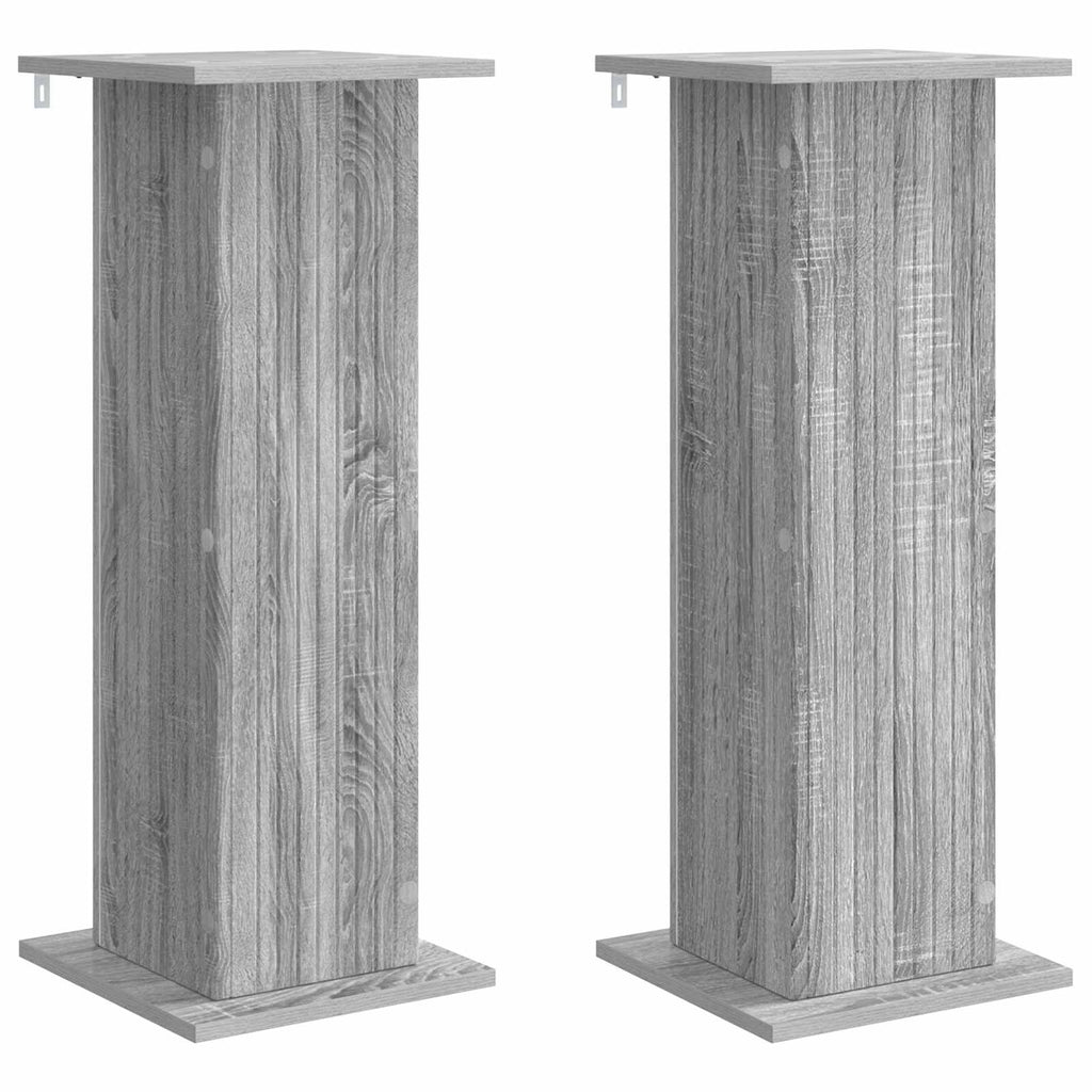 vidaXL Stojak na rośliny 2 pcs Szary Sonoma 30,5 x 30 x 80,5 cm