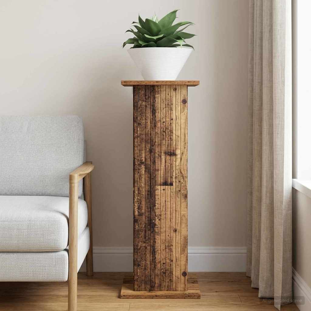 vidaXL Stojak na rośliny Stare drewno 30,5 x 30 x 80,5 cm