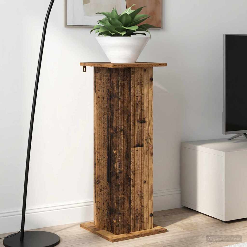 vidaXL Stojak na rośliny 2 szt. Stare drewno 30,5 x 30 x 80,5 cm