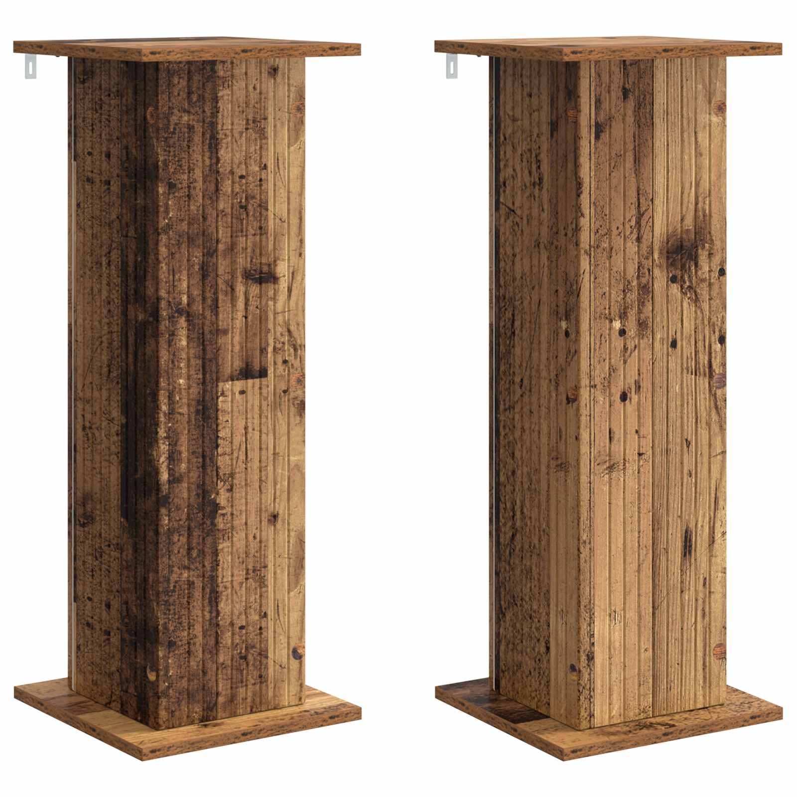 vidaXL Stojak na rośliny 2 pcs Stare drewno 30,5 x 30 x 80,5 cm