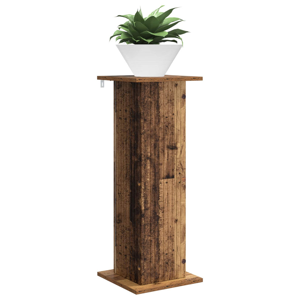 vidaXL Stojak na rośliny 2 pcs Stare drewno 30,5 x 30 x 80,5 cm