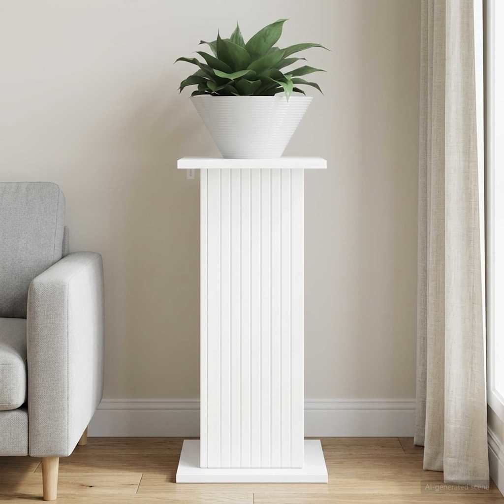 vidaXL Stojak na rośliny Biały 30,5 x 30 x 60,5 cm Drewno inżynieryjne