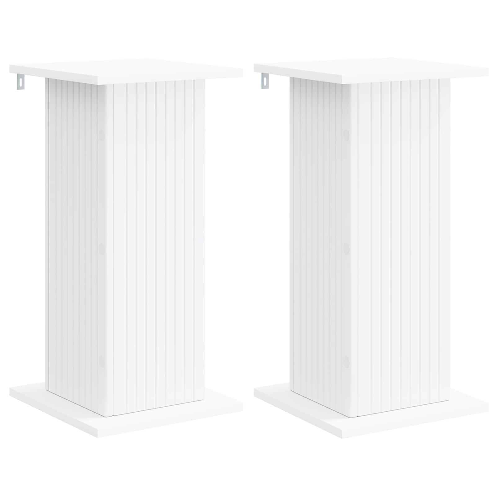 vidaXL Stojak na rośliny 2 pcs Biały 30,5 x 30 x 60,5 cm