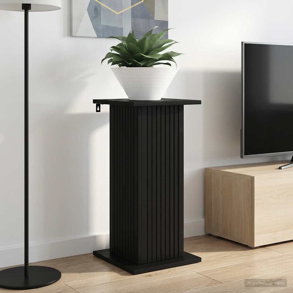 vidaXL Stojak na rośliny 2 pcs Czarny 30,5 x 30 x 60,5 cm