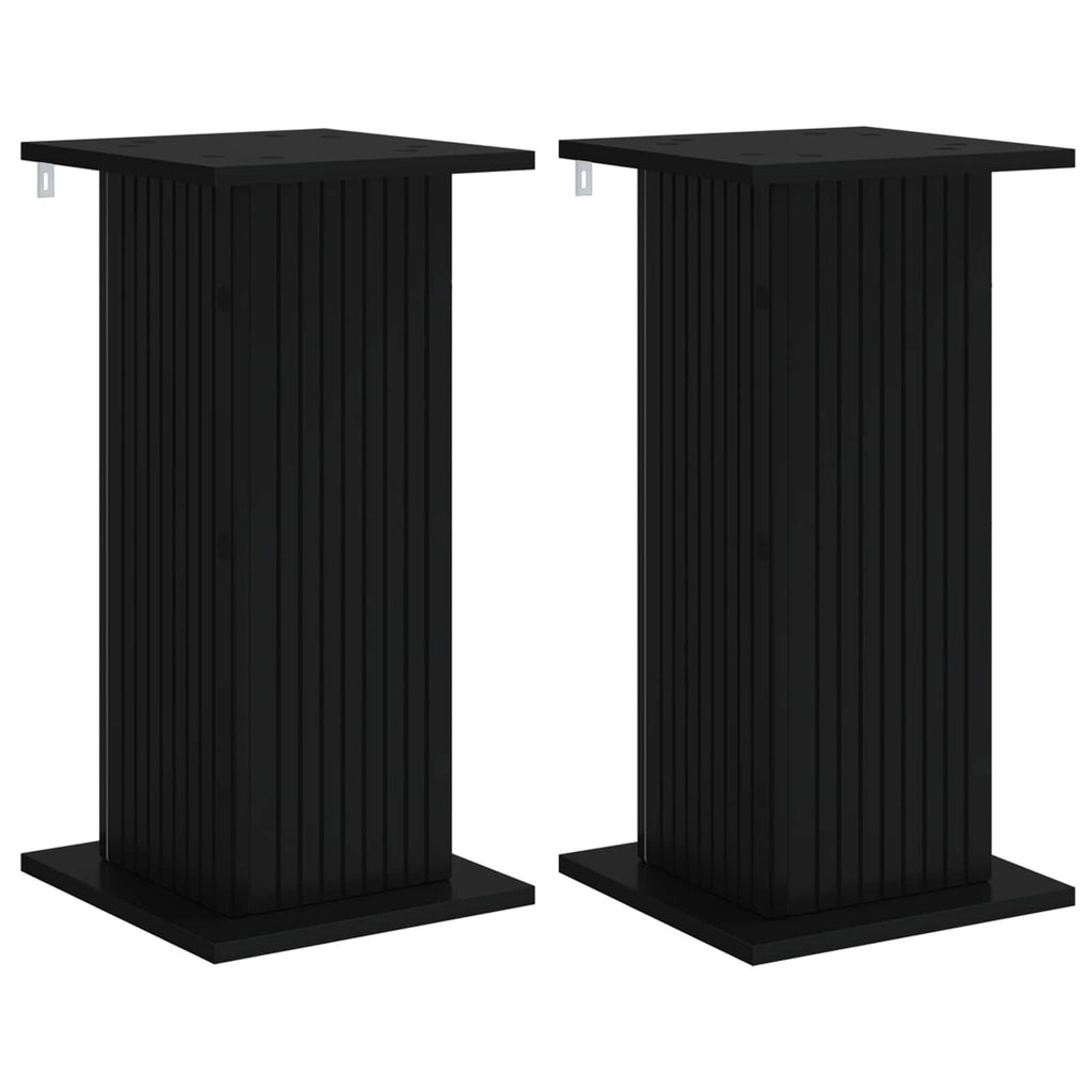vidaXL Stojak na rośliny 2 szt. Czarny 30,5 x 30 x 60,5 cm